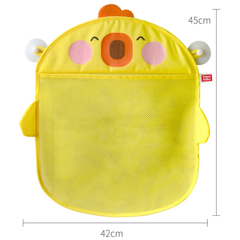 QWZ Bolsa de malla para juguetes de baño con ventosa - pato animado - imagen 3