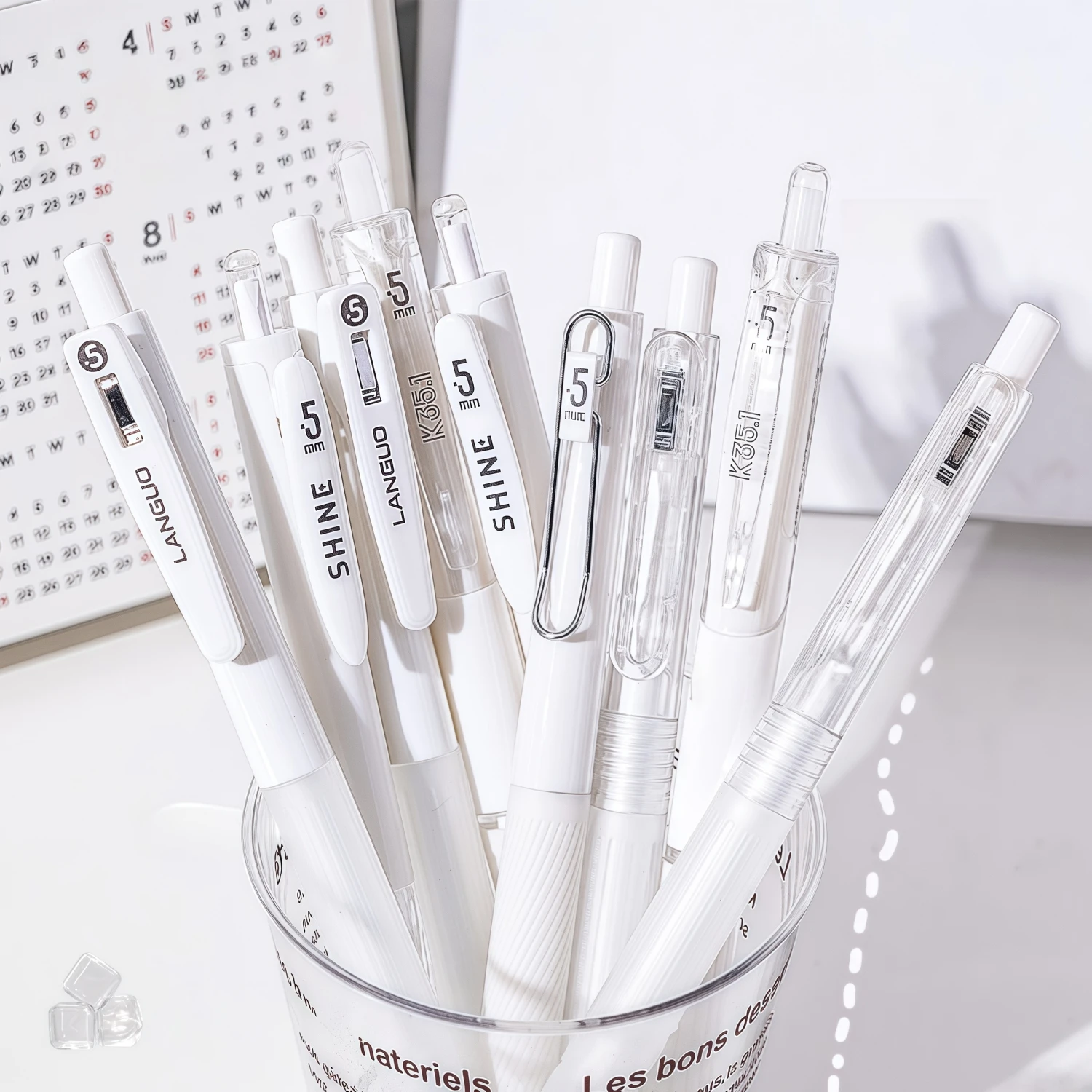 Bolígrafos gel retráctil escolares – Punta fina 0,5mm tinta seca rápida - imagen 3
