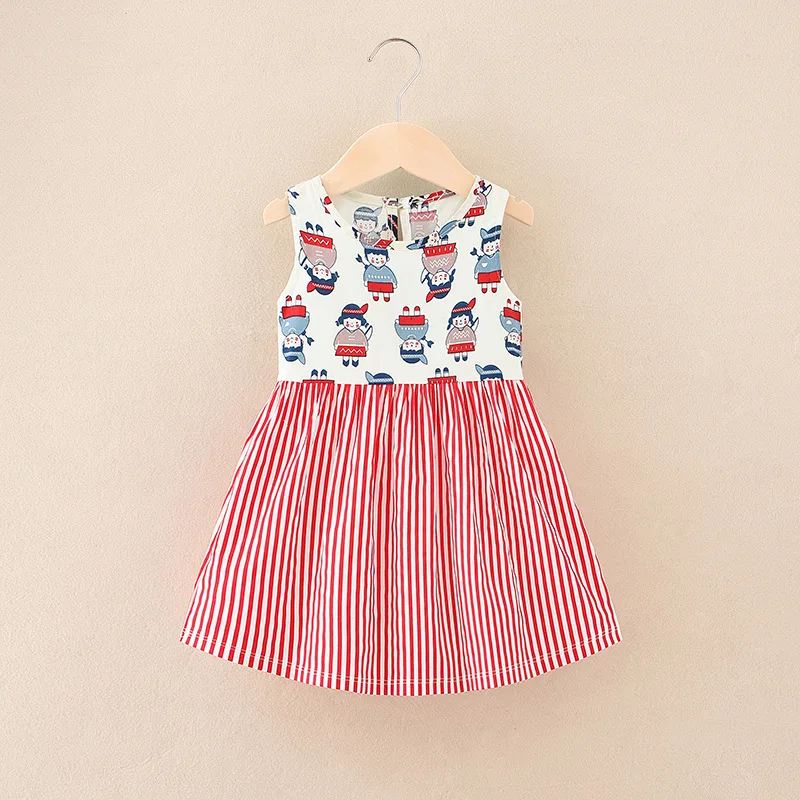 Vestido verano de algodón sin mangas para niña - imagen 5