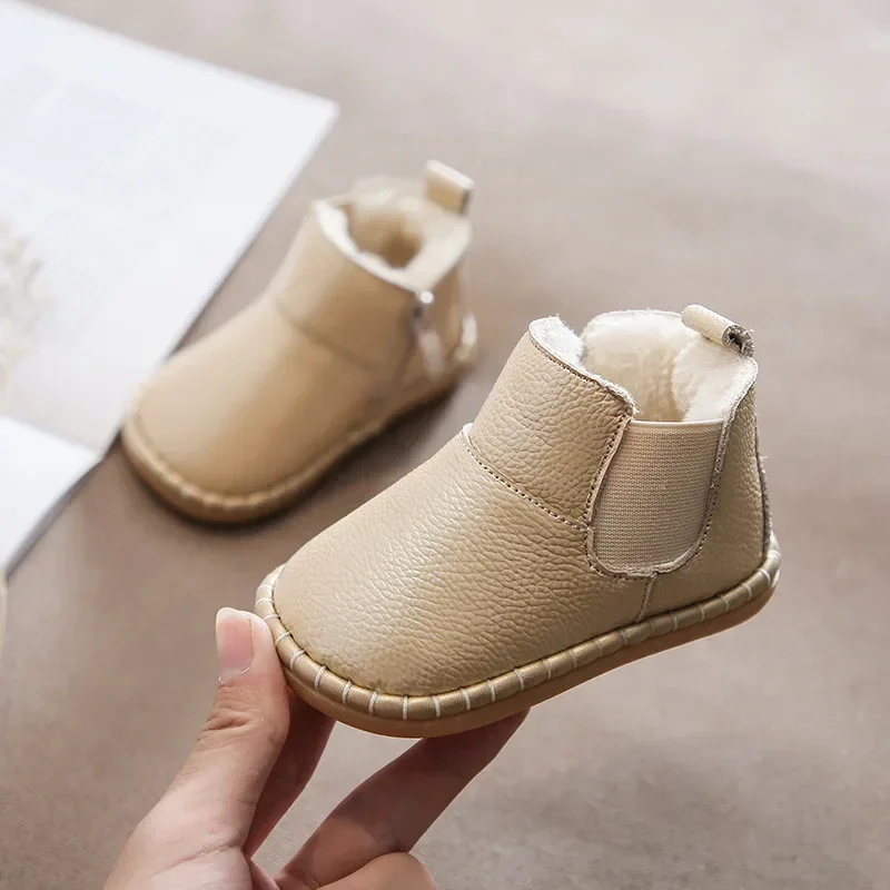 Botas de nieve infantiles impermeables con forro de felpa - imagen 2