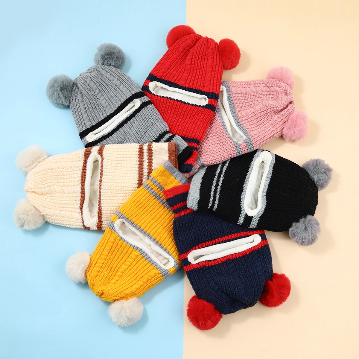 Gorro tejido con orejas de oso para bebés y niños - imagen 3
