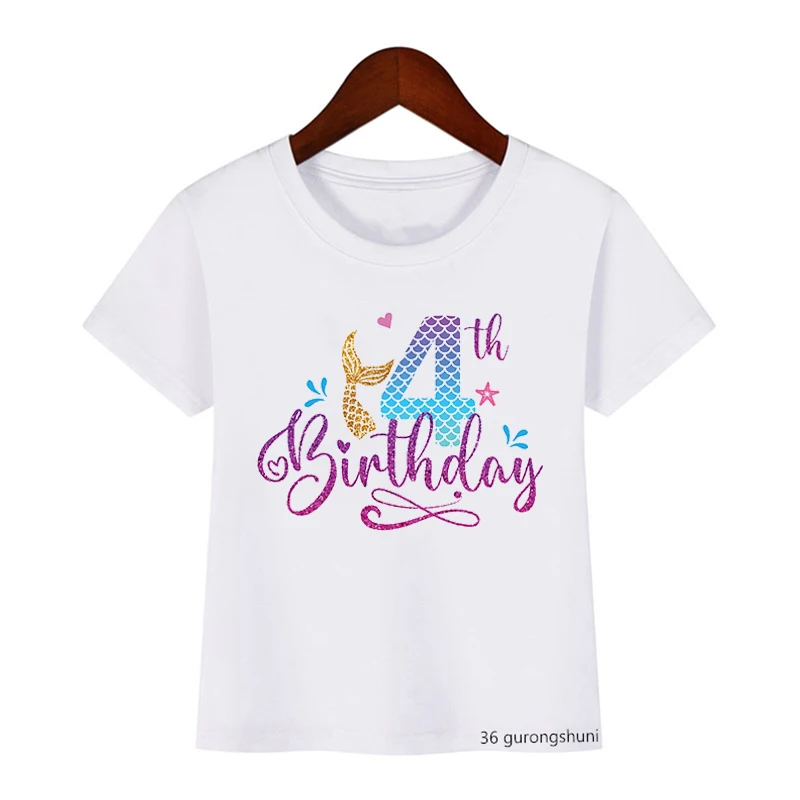 Camiseta dorada sirena para niña – Manga corta - imagen 3