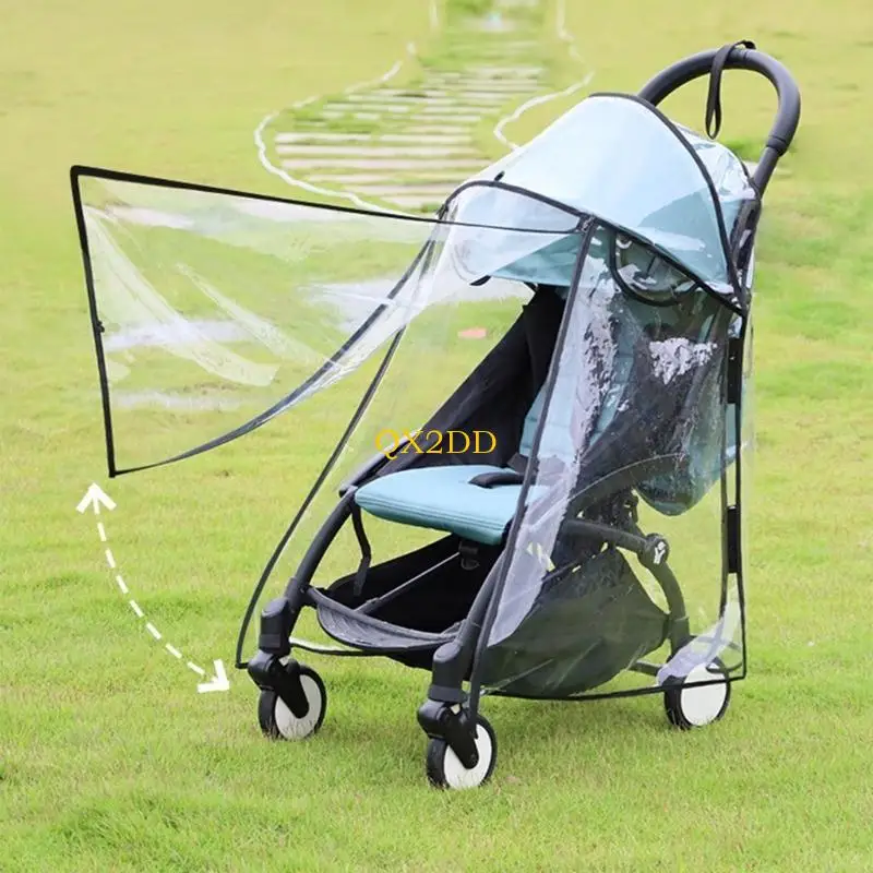 Cubre lluvia para cochecito completo a prueba de viento - imagen 4
