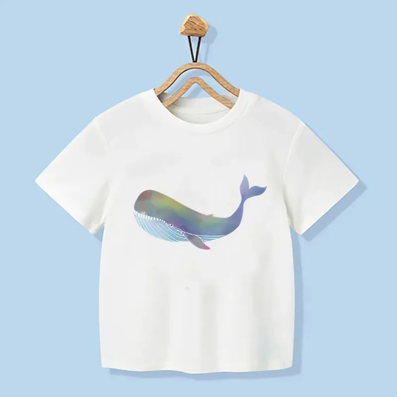 Camiseta infantil con estampado de ballena para niño y niña - imagen 3