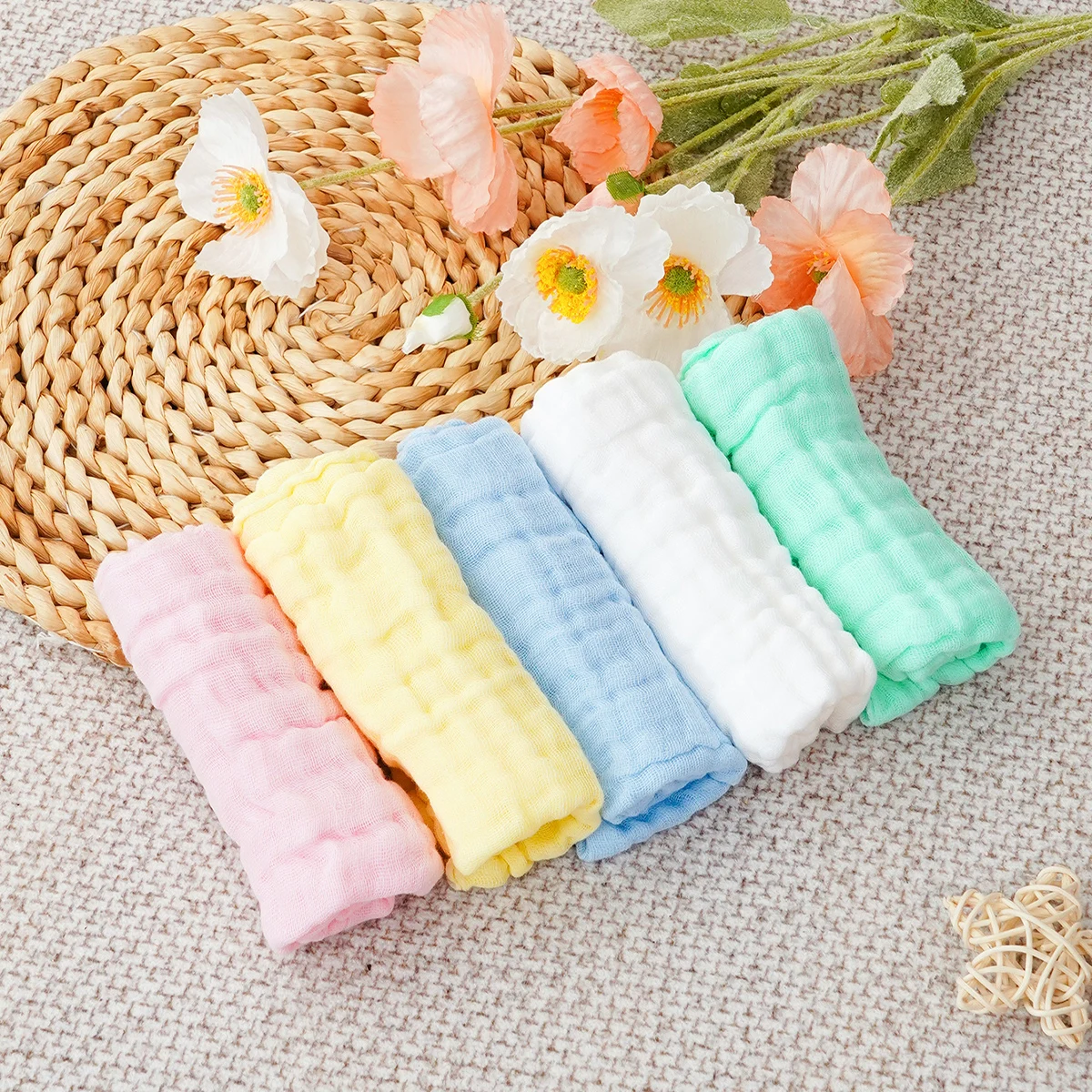 HappyFlute Paños para eructos en gasa de algodón absorbente - imagen 2