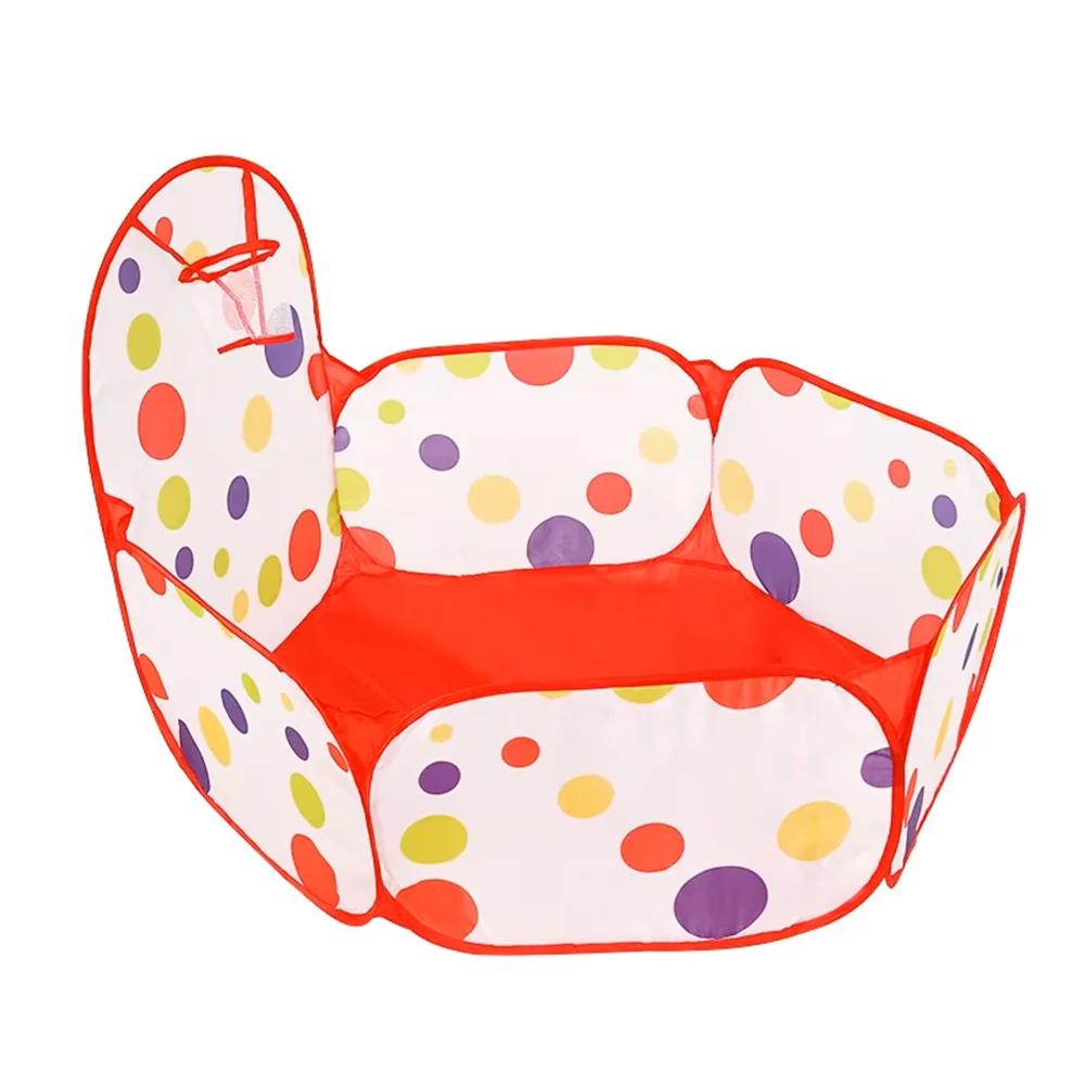 PANGDUBE Parque infantil plegable hexagonal con aro de baloncesto para bebé - imagen 4
