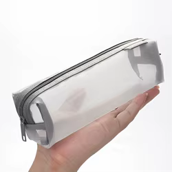Estuche transparente de malla para lápices – gran capacidad escolar