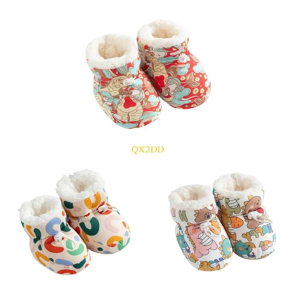 QX2D Primeros zapatos bebé para caminar de otoño invierno estampados - imagen 2