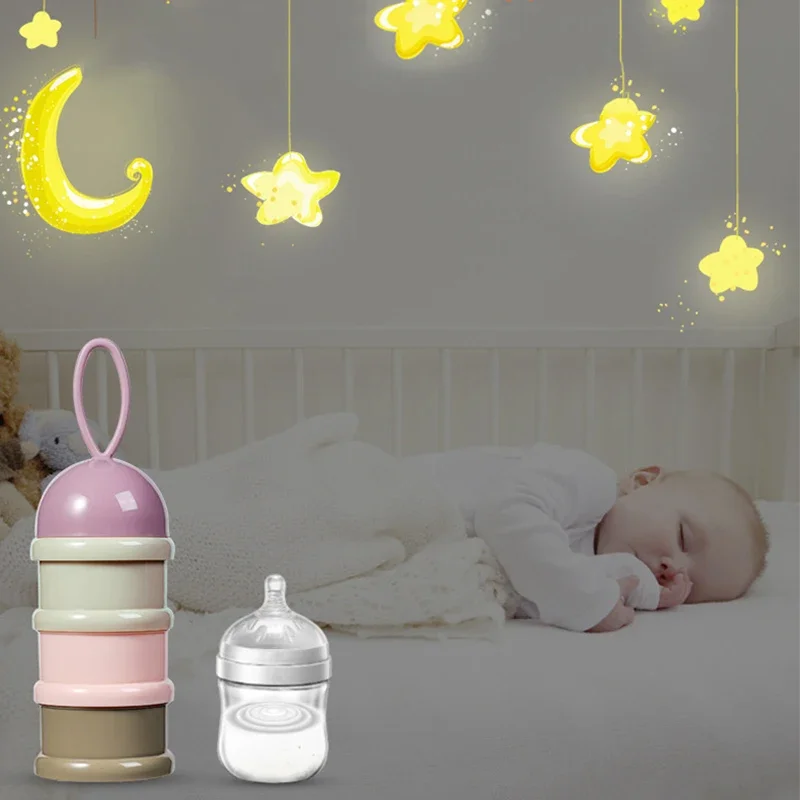 Contenedor snacks bebé 3 capas – Portable colorido para leche y cereales - imagen 3