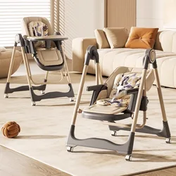 Trona para bebé con asiento mecedora plegable y ajustable
