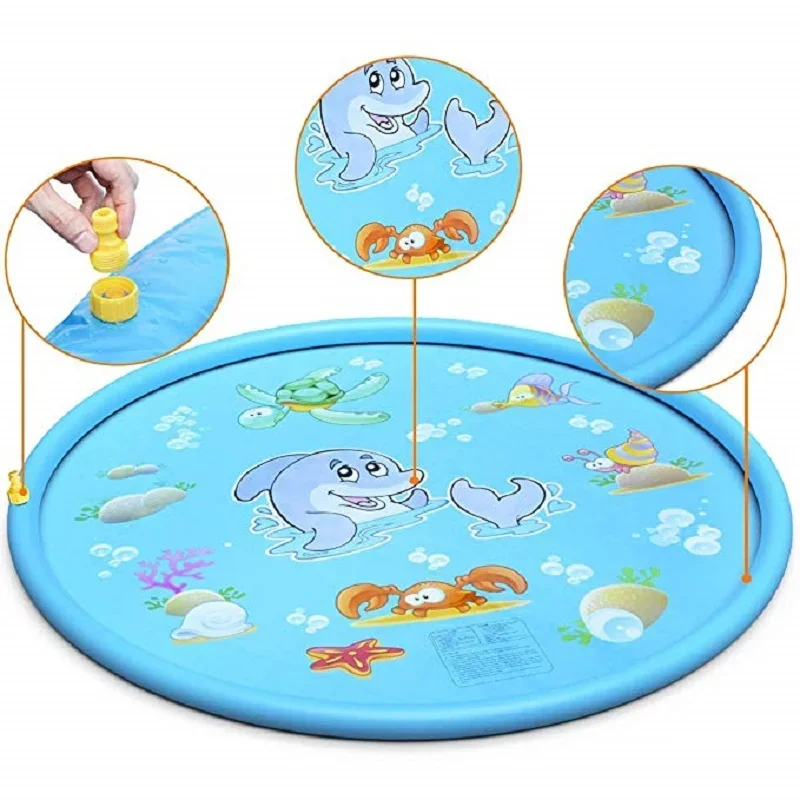 Aspersor de agua fría inflable infantil para jardín y bañera
