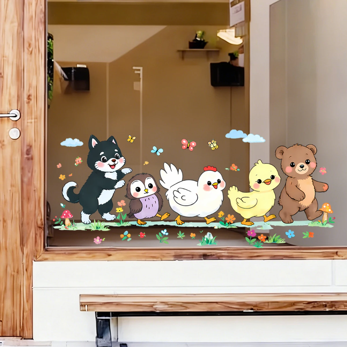 Pegatinas animales granja para ventanas cocina y muebles - imagen 3