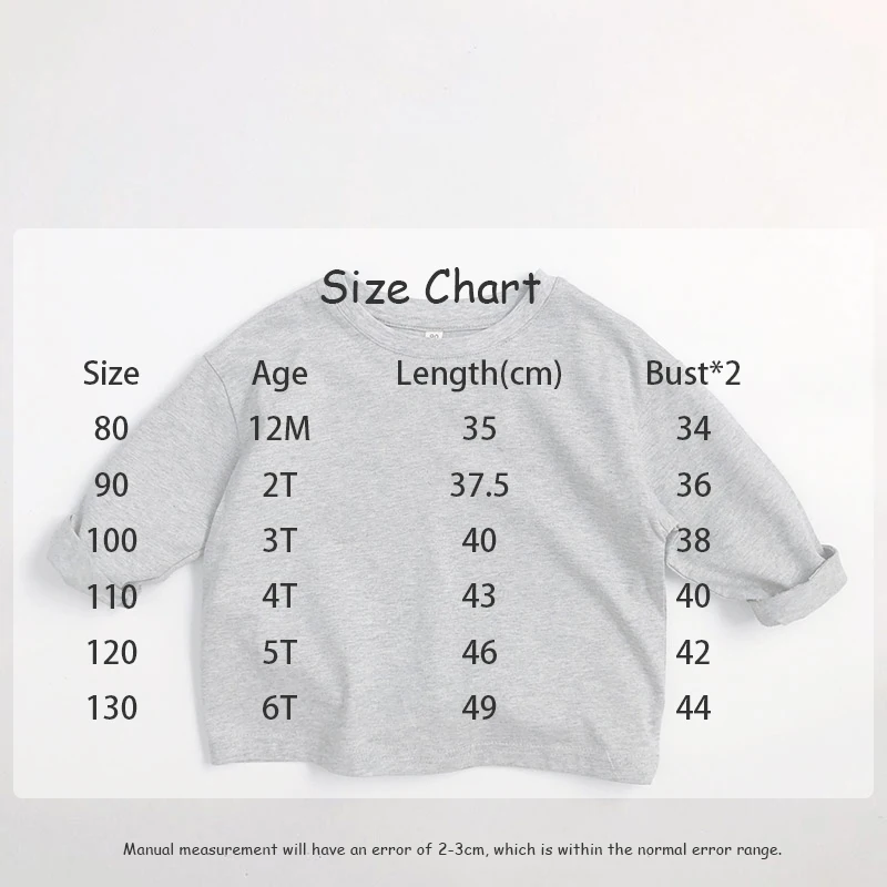 Camiseta de primavera para niños MILANCEL en color sólido