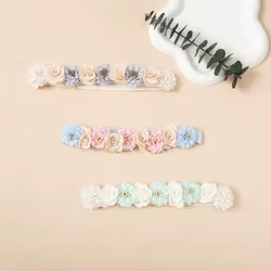 Banda elástica con flor para niña – Accesorio princesa