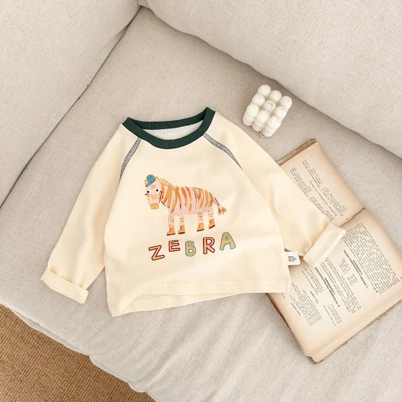 Camiseta manga larga de algodón para niños con estampado animales - imagen 4