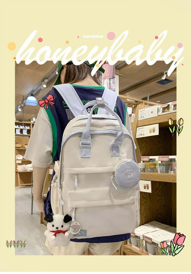 Mochila escolar para niñas y adolescentes - vista frontal