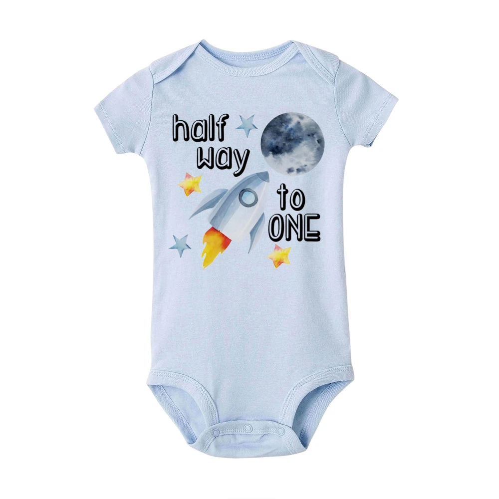 Pelele de medio cumpleaños para niño con camisa de foto