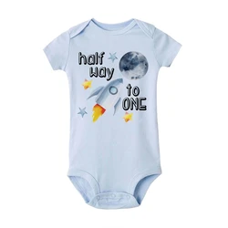 Pelele de medio cumpleaños para niño con camisa de foto