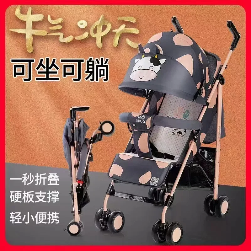 Carrito convertible en modo moisés con tejido de dibujos animados