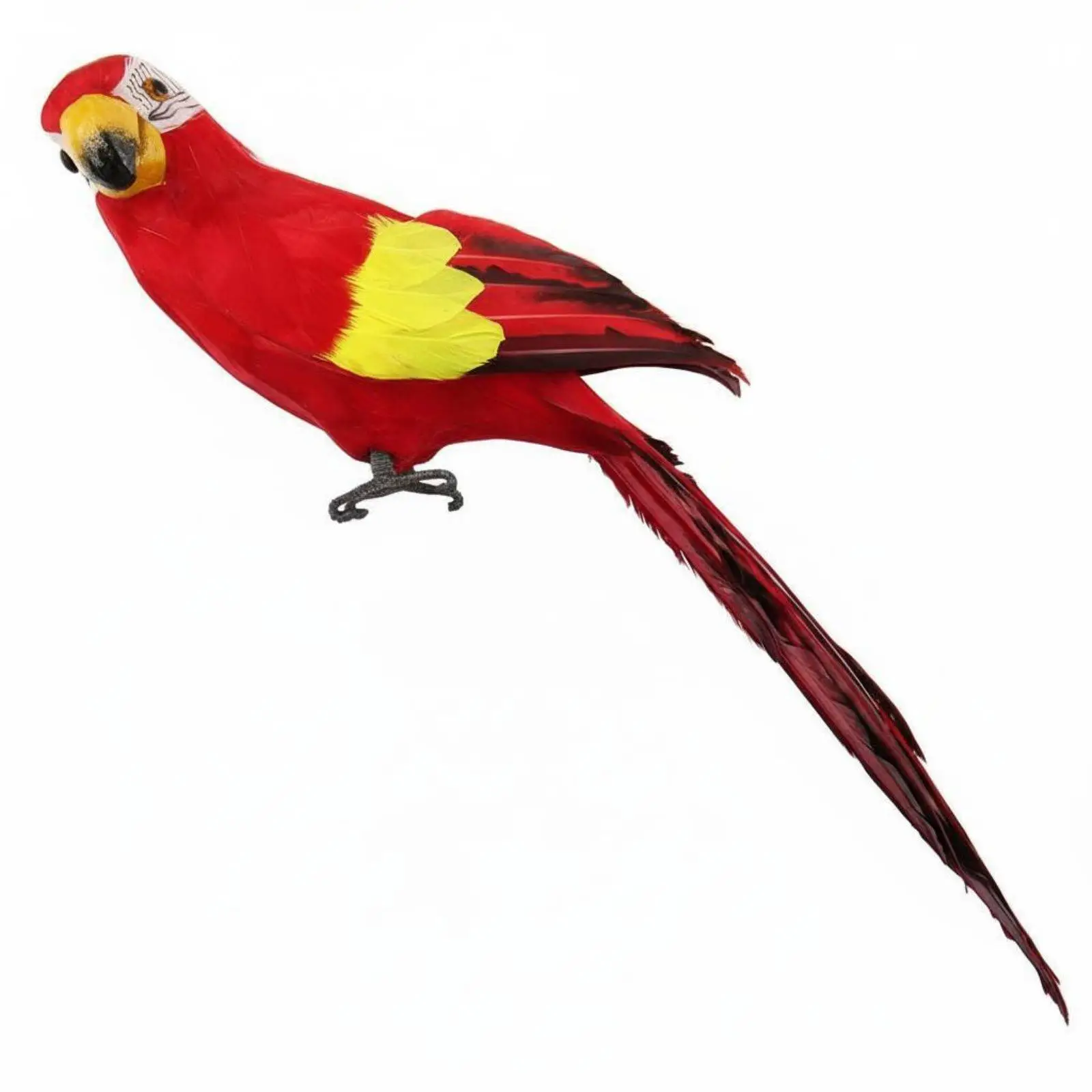 Figura decorativa de pájaro para jardín, plumas realistas y fijación