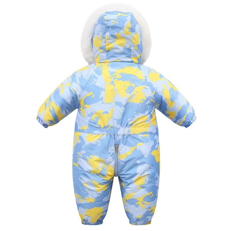 Traje de esquí impermeable para bebé con capucha acolchada - imagen 3
