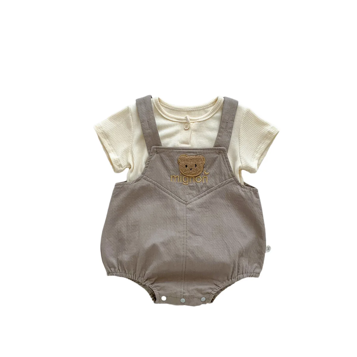 Conjunto de overol jersey para bebé con oso y camiseta - imagen 2