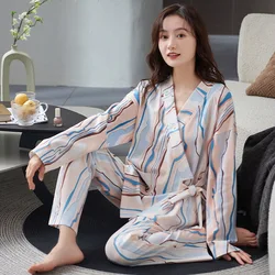 Pijama premamá de algodón con cárdigan de manga larga primavera y otoño