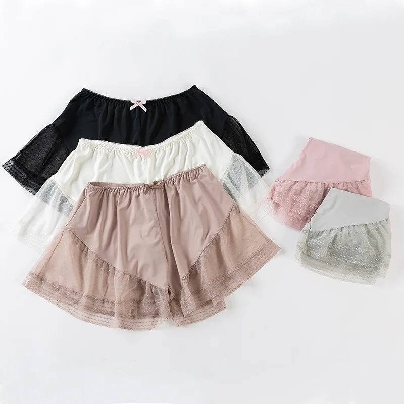 Shorts de seguridad antideslizantes con encaje estilo princesa