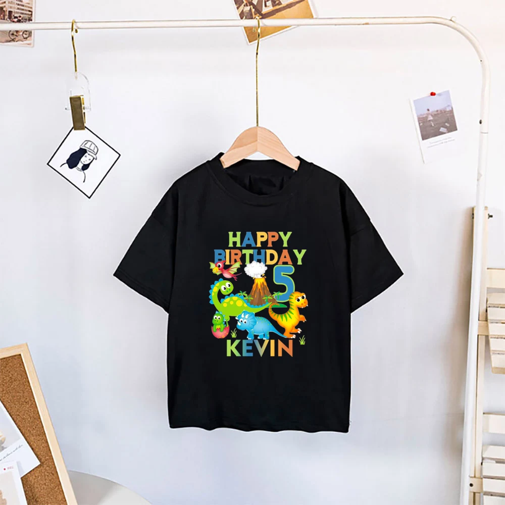 Camiseta infantil personalizada con dinosaurio de dibujos animados - imagen 3