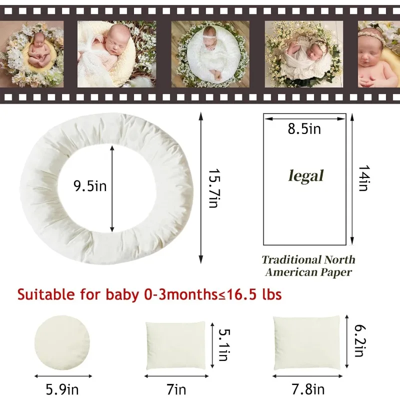 Almohadas hipoalergénicas tipo donut para bebés con soporte suave - imagen 5