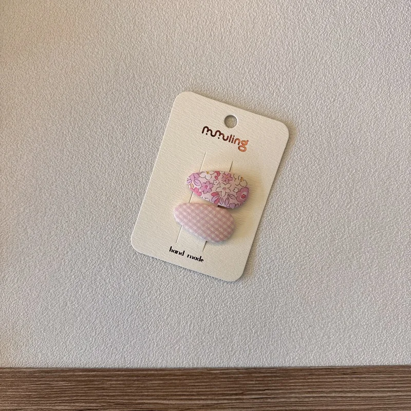 Pasador de pelo floral para niñas, clip infantil de cuadros - imagen 4