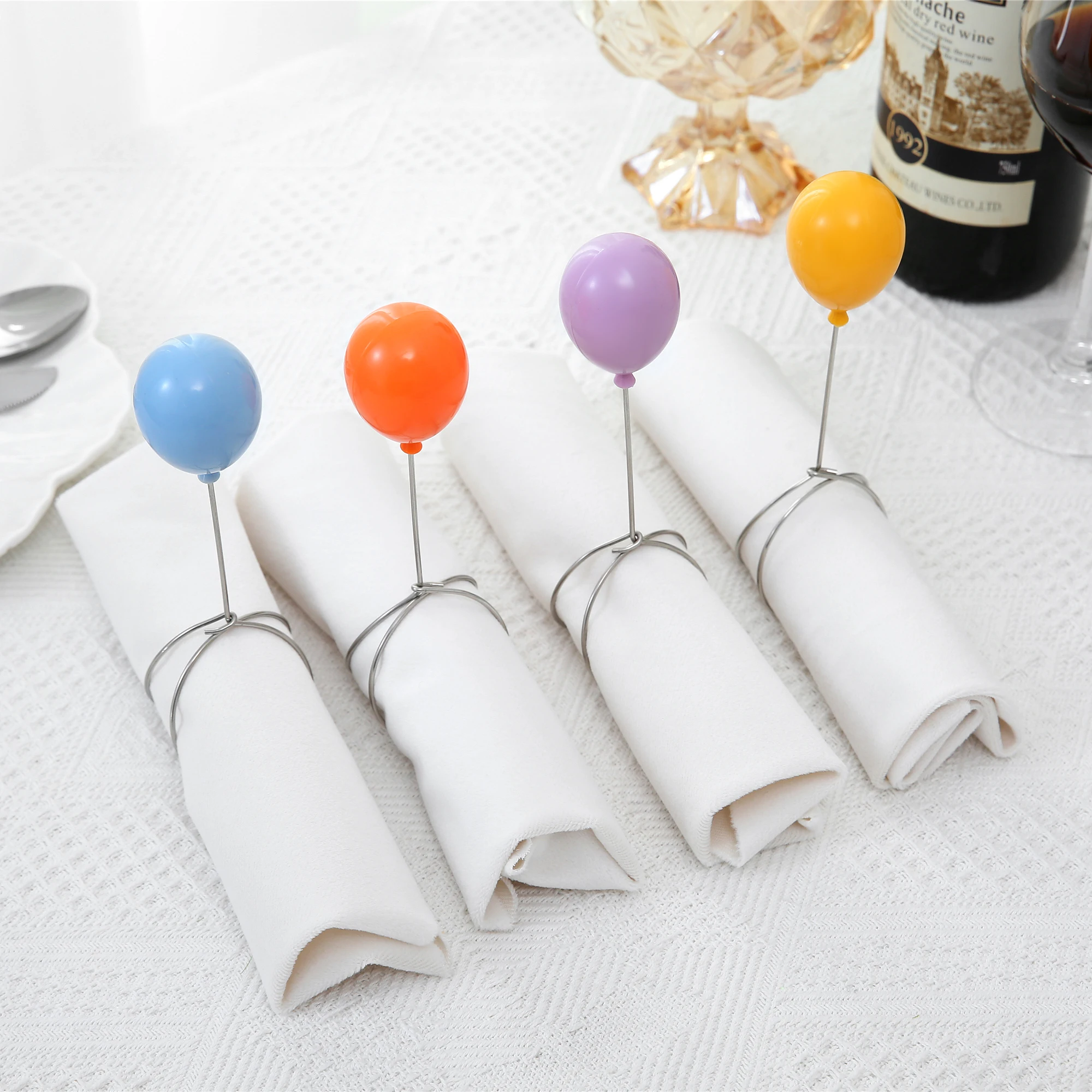 Servilletero de Globo Decorativo y Reutilizable para Mesa Infantil