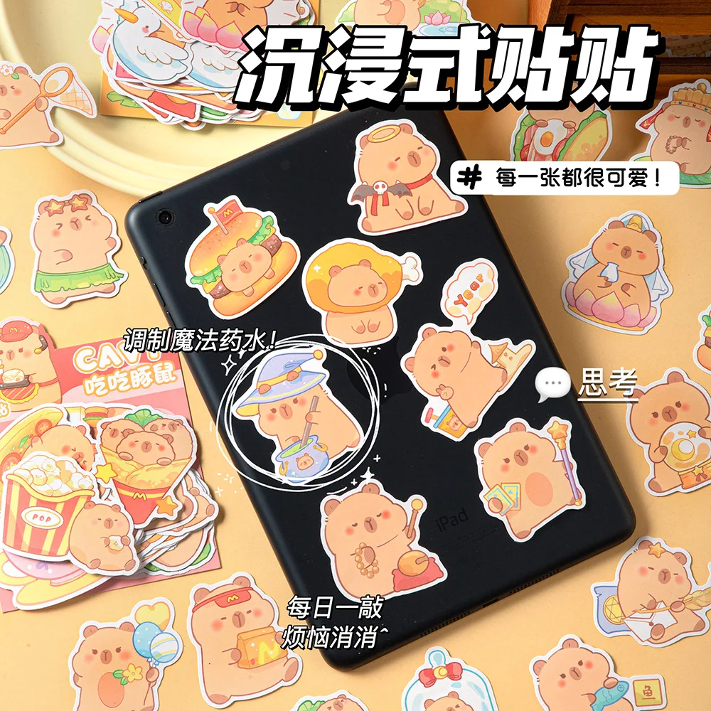 Capibara stickers en hojas