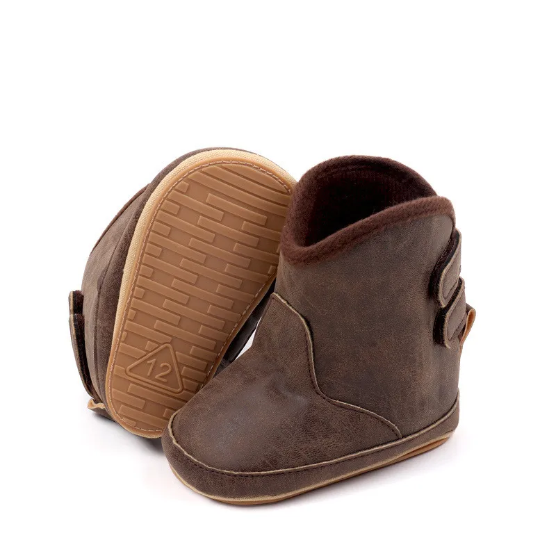Botas abrigadas para bebé, estilo invierno