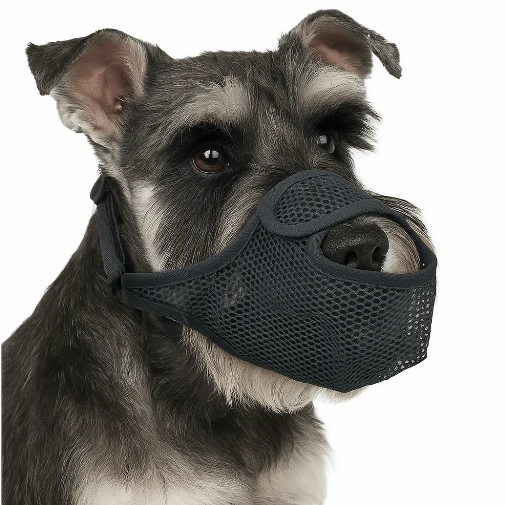 Bozal para perro de malla transpirable con correa ajustable antilamidos - imagen 3