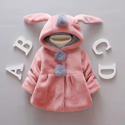 Abrigo de invierno con capucha y forro polar para niños