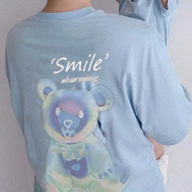 Camiseta manga corta verano con oso, look familiar madre-hija - imagen 4