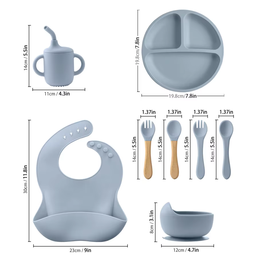Utensilios de silicona para bebé