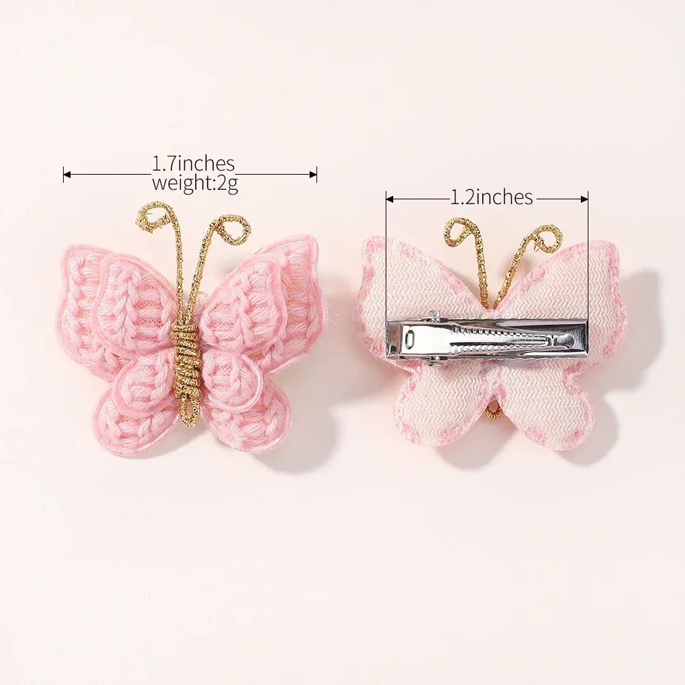 Detalle del tejido crochet con forma de mariposa