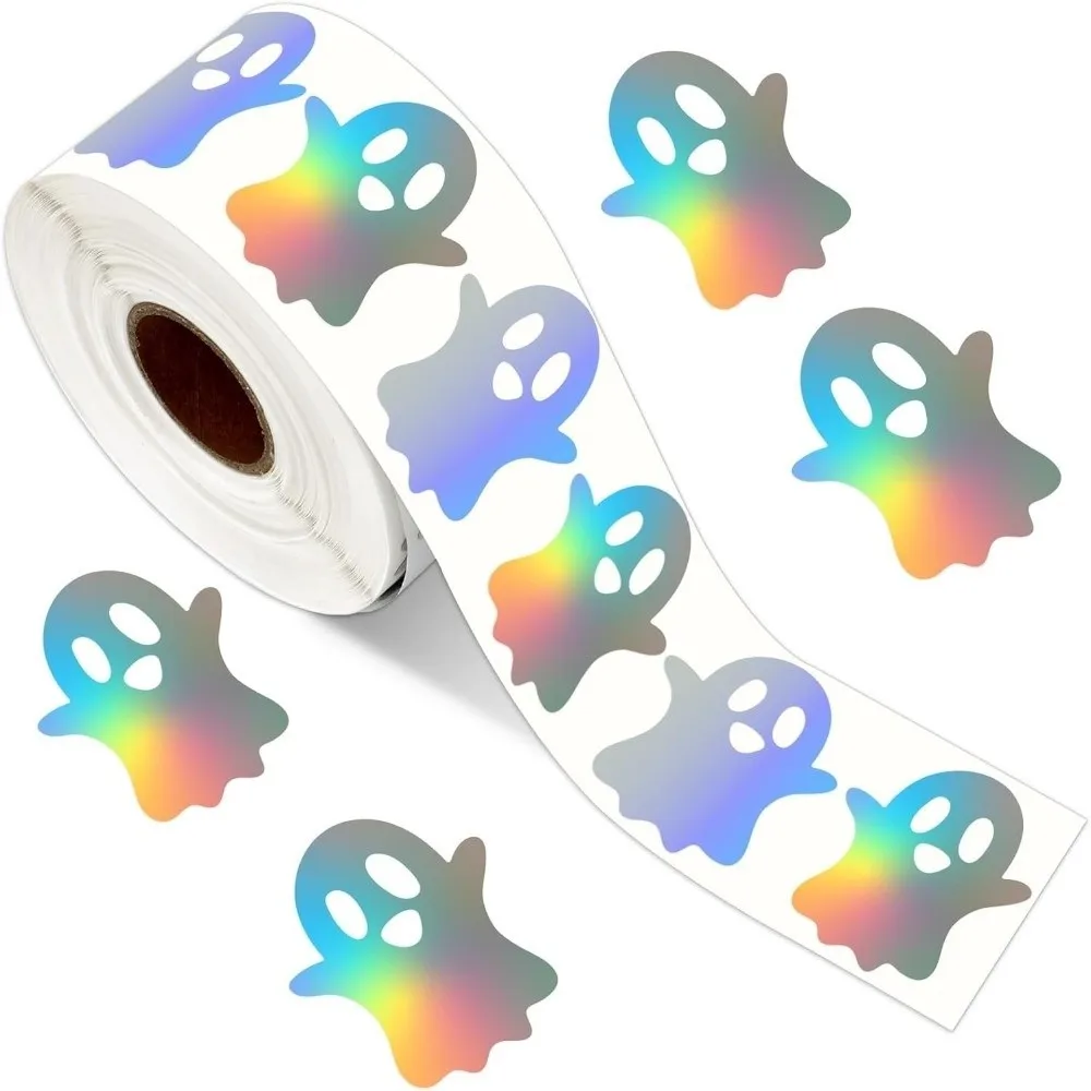 Pegatinas de Halloween autoadhesivas impermeables con fantasmas láser - imagen 2