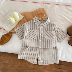 Milangel – Conjunto de verano para niño: camisa y pantalón corto