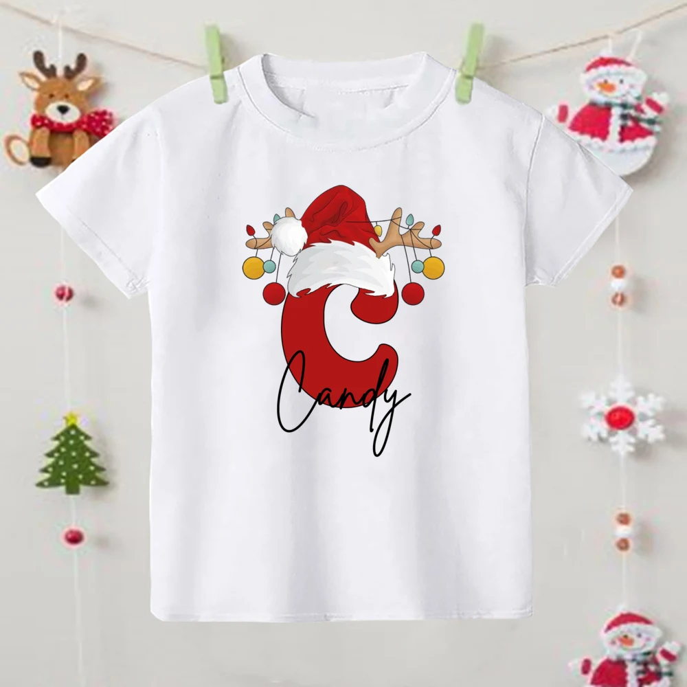 Camisa de navidad personalizada con nombre para niño top festivo - imagen 4