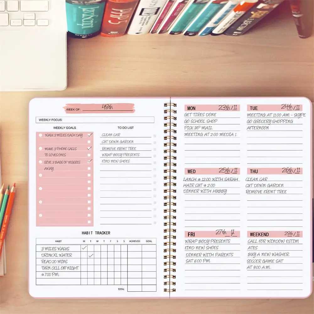 Agenda semanal infantil 52 semanas - cuaderno A5 y bolsa planificadora - imagen 4