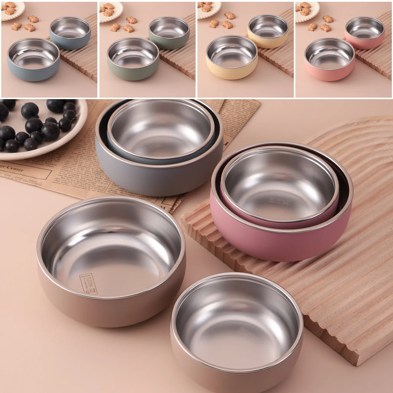 Vajilla para bebé con plato de silicona desmontable sin BPA - imagen 4