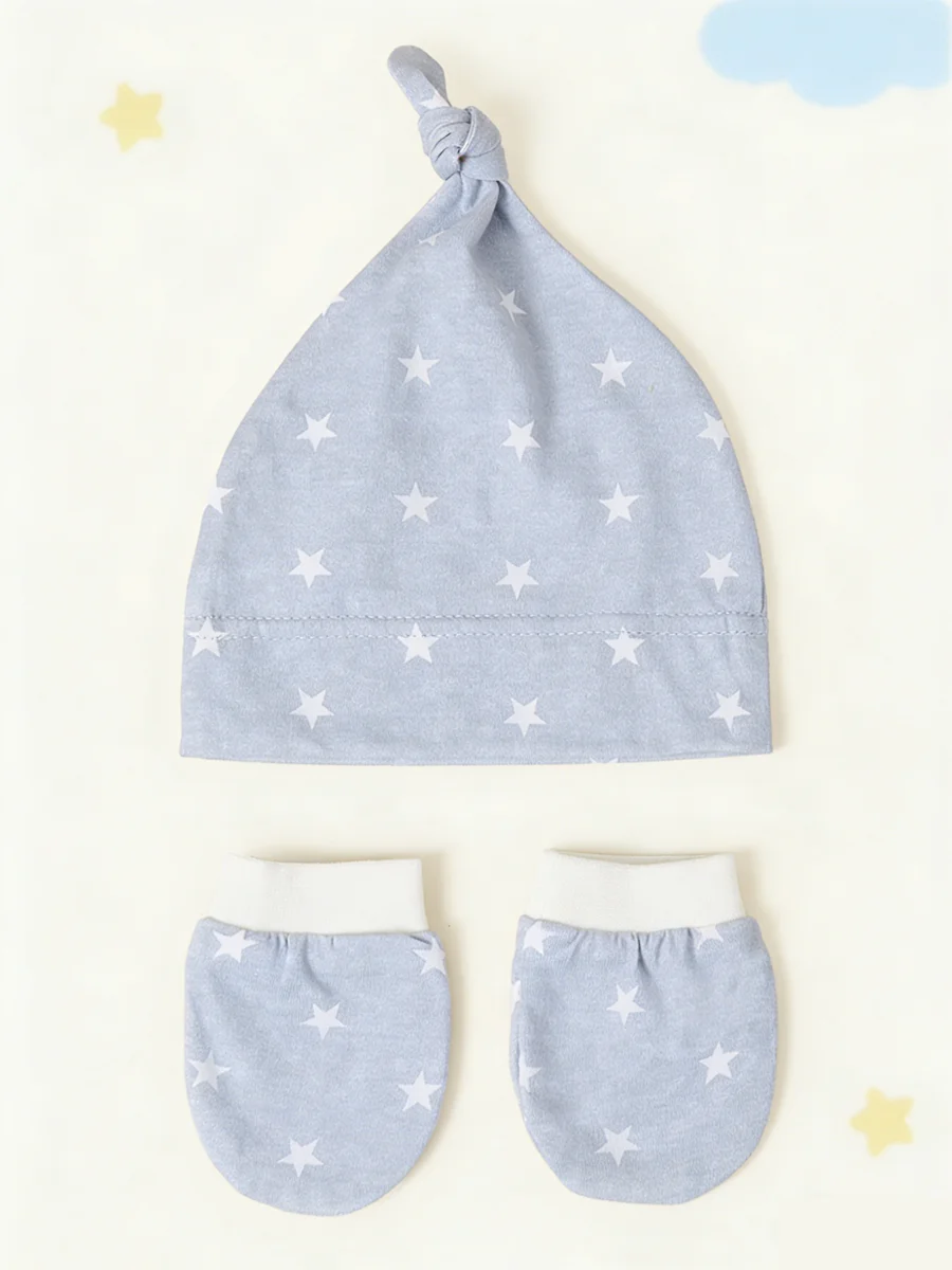 Gorro y guantes para bebé en conjunto de punto - imagen 2