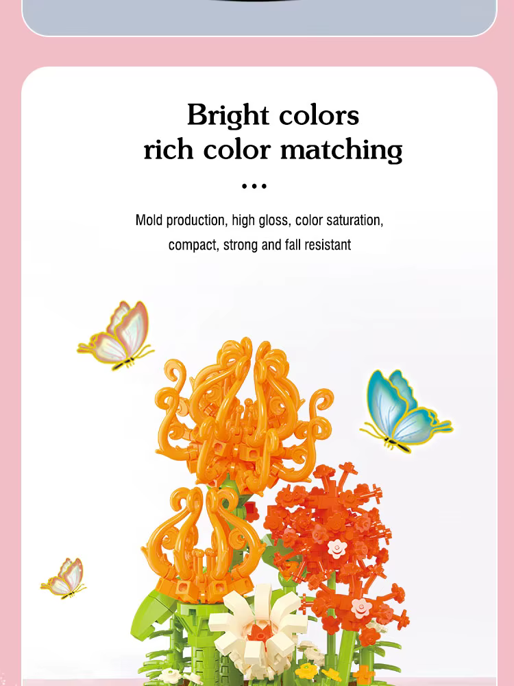 Variedad de modelos de flores en distintos colores