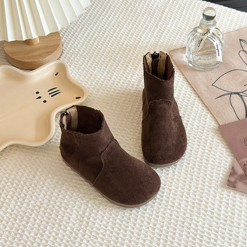 Botines de bebé en gamuza antideslizantes para exterior, felpa - imagen 5