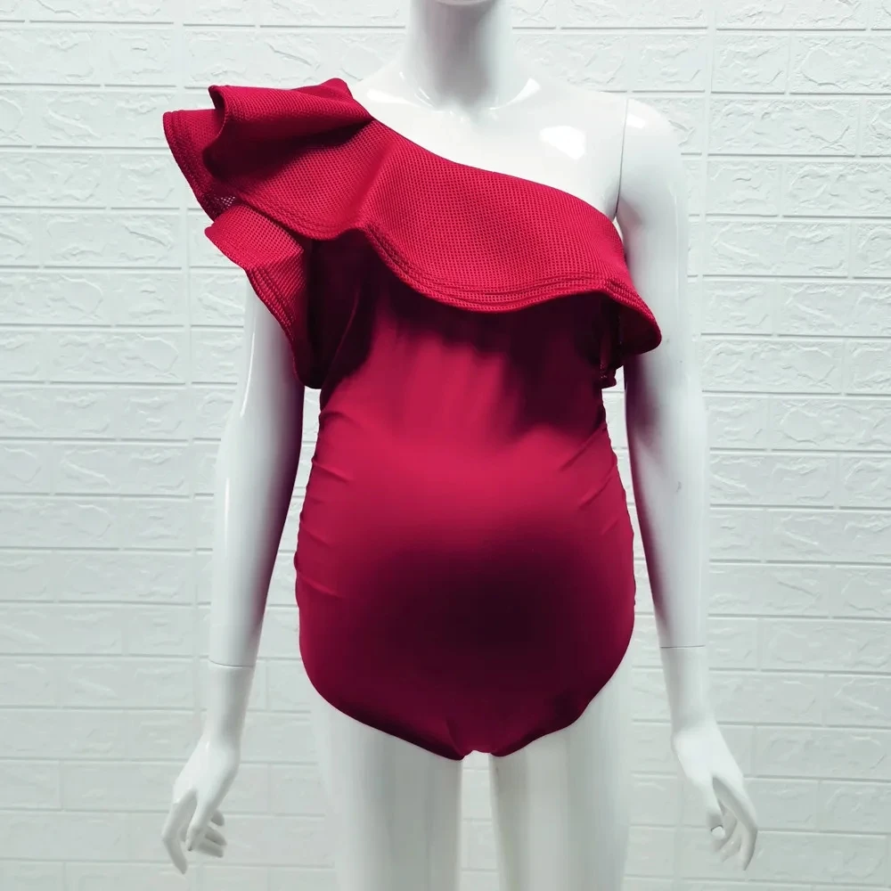 Body algodón con manga volante para fotos de embarazo - imagen 4