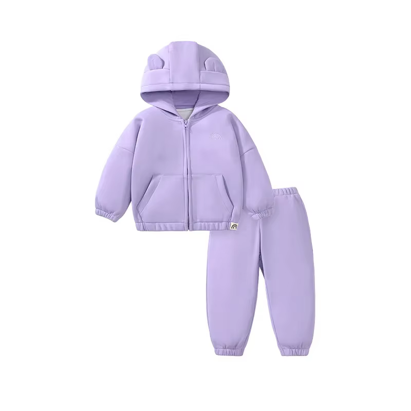 Conjunto invierno lana para niña: chaqueta y pantalón cálidos - imagen 4