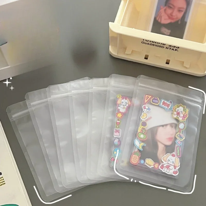 Fundas transparentes con cremallera para tarjetas estilo Kpop - imagen 2
